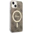 Guess 4G MagSafe hátlap, tok iPhone 14, barna