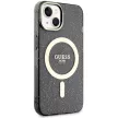 Guess Glitter Gold MagSafe hátlap, tok iPhone 14, fekete