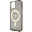 Guess Glitter Gold MagSafe hátlap, tok iPhone 14, fekete