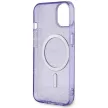 Guess Glitter Gold MagSafe hátlap, tok iPhone 14, lila