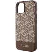Guess GCube Stripes MagSafe hátlap, tok iPhone 14, barna