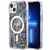 Guess Leopard MagSafe hátlap, tok iPhone 14, kék