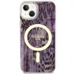 Guess GUHMP14SHLEOPWWP Leopard MagSafe iPhone 14 6.1" różowy /, hátlap, tok, rózsaszín
