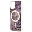 Guess GUHMP14SHLEOPWWP Leopard MagSafe iPhone 14 6.1" różowy /, hátlap, tok, rózsaszín
