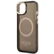 Guess GUHMP14SHTCMK Translucent Magsafe iPhone 14 6.1", hátlap, tok, fekete, arany