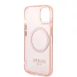 Guess GUHMP14SHTCMP iPhone 14 6.1" hátlap, tok Gold Outline Translucent MagSafe, rózsaszín