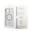 Guess GUHMP14SHTCMU iPhone 14 6.1",hátlap, tok Gold Outline Translucent MagSafe, lila