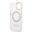 Guess iPhone 14 Metal Outline Magsafe (GUHMP14SHTRMD) hátlap, tok, arany