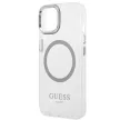 Guess GUHMP14SHTRMS iPhone 14 6.1" hátlap, tok Metal Outline Magsafe, ezüst