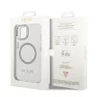 Guess GUHMP14SHTRMS iPhone 14 6.1" hátlap, tok Metal Outline Magsafe, ezüst