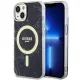 Guess GUHMP14SPCUMAK iPhone 14 6.1" hátlap, tok Marble MagSafe, fekete
