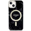 Guess GUHMP14SPCUMAK iPhone 14 6.1" hátlap, tok Marble MagSafe, fekete