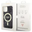 Guess GUHMP14SPCUMAK iPhone 14 6.1" hátlap, tok Marble MagSafe, fekete