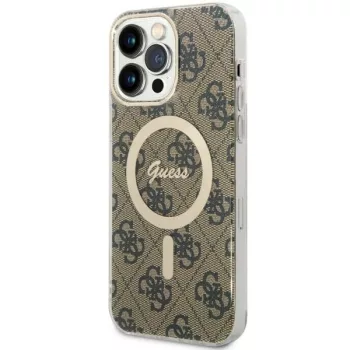   Guess GUHMP14XH4STW iPhone 14 Pro Max 6.7" hátlap, tok 4G MagSafe, barna