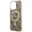 Guess GUHMP14XH4STW iPhone 14 Pro Max 6.7" hátlap, tok 4G MagSafe, barna