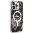 Guess GUHMP14XHCFWSK iPhone 14 Pro Max 6.7" hátlap, tok Flower MagSafe, fekete
