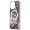 Guess GUHMP14XHCFWSK iPhone 14 Pro Max 6.7" hátlap, tok Flower MagSafe, fekete
