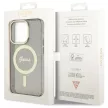 Guess GUHMP14XHCMCGK iPhone 14 Pro Max 6.7" hátlap, tok Glitter Gold MagSafe, fekete