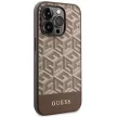 Guess GUHMP14XHGCFSEW iPhone 14 Pro Max 6.7" hátlap, tok GCube Stripes MagSafe, barna