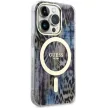 Guess GUHMP14XHLEOPWB iPhone 14 Pro Max 6.7" hátlap, tok Leopard MagSafe, kék