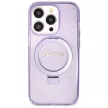 Guess GUHMP14XHRSGSU Ring Stand Script Glitter MagSafe iPhone 14 Pro Max 6.7", tok, lila