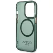 Guess GUHMP14XHTCMA iPhone 14 Pro Max 6.7" hátlap, tok Gold Outline Translucent MagSafe, zöld