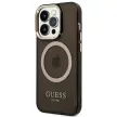 Guess GUHMP14XHTCMK iPhone 14 Pro Max 6.7" hátlap, tok Gold Outline Translucent MagSafe, fekete