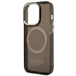 Guess GUHMP14XHTCMK iPhone 14 Pro Max 6.7" hátlap, tok Gold Outline Translucent MagSafe, fekete