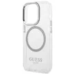 Guess GUHMP14XHTRMS iPhone 14 Pro Max 6.7", hátlap, tok, ezüst Metal kontúr Magsafe