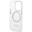 Guess GUHMP14XHTRMS iPhone 14 Pro Max 6.7", hátlap, tok, ezüst Metal kontúr Magsafe