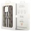 Guess GUHMP14XP4RPSW iPhone 14 Pro Max 6.7" hátlap, tok 4G Printed Stripes MagSafe, barna