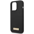 Guess GUHMP14XSBPLK iPhone 14 Pro Max 6.7" hátlap, tok Silicone Logo Plate MagSafe, fekete