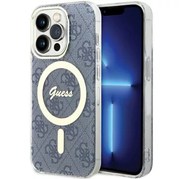   Guess GUHMP15LH4STB IML 4G MagSafe iPhone 15 Pro 6.1", hátlap, tok, kék
