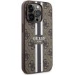 Guess 4G Printed Stripes MagSafe hátlap, tok iPhone 15 Pro, barna