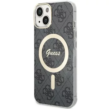   Guess GUHMP15MH4STK iPhone 14 Plus/15 Plus 6.7", hátlap, tok, fekete 4G MagSafe