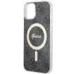Guess GUHMP15MH4STK iPhone 14 Plus/15 Plus 6.7", hátlap, tok, fekete 4G MagSafe