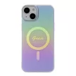 Guess IML Iridescent MagSafe hátlap, tok iPhone 15 Plus, lila