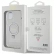 Guess GUHMP15MHRSGSD iPhone 15 Plus/14 Plus 6.7" hátlap, tok Ring Stand Script Glitter MagSafe, átlátszó