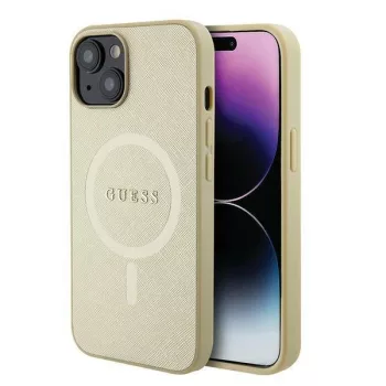   Guess GUHMP15MPSAHMCB iPhone 15 Plus 6.7" hátlap, tok Saffiano MagSafe, arany