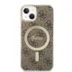 Guess hátlap, tok iPhone 15 6,1" GUHMP15SH4STW, HC MAGSAFE IML 4G, barna