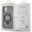 Guess Ring Stand Script Glitter MagSafe hátlap, tok iPhone 15, fekete