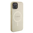 Guess iPhone 15 Saffiano MagSafe (GUHMP15SPSAHMCB) MagSafe hátlap, tok, arany