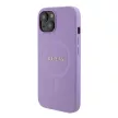 Guess iPhone 15 Saffiano MagSafe (GUHMP15SPSAHMCU) MagSafe hátlap, tok, lila
