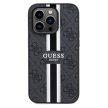 Guess GUHMP15XP4RPSK iPhone 15 Pro Max 6.7", hátlap, tok, fekete 4G nyomtatott csíkos MagSafe tok 4G