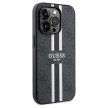Guess GUHMP15XP4RPSK iPhone 15 Pro Max 6.7", hátlap, tok, fekete 4G nyomtatott csíkos MagSafe tok 4G