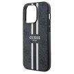 Guess GUHMP15XP4RPSK iPhone 15 Pro Max 6.7", hátlap, tok, fekete 4G nyomtatott csíkos MagSafe tok 4G