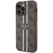 Guess 4G Printed Stripes MagSafe hátlap, tok iPhone 15 Pro Max, barna