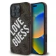 Guess PU Leather 4G Big Love Logo MagSafe iPhone 16 Pro Magsafe kompatibilis hátlap, tok, barna
