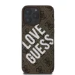 Guess PU Leather 4G Big Love Logo MagSafe iPhone 16 Pro Magsafe kompatibilis hátlap, tok, barna