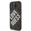 Guess PU Leather 4G Big Love Logo MagSafe iPhone 16 Pro Magsafe kompatibilis hátlap, tok, barna